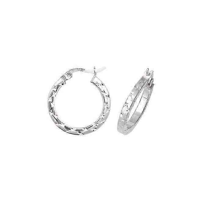 Acotis Silver Hoop Earrings Cut G5864