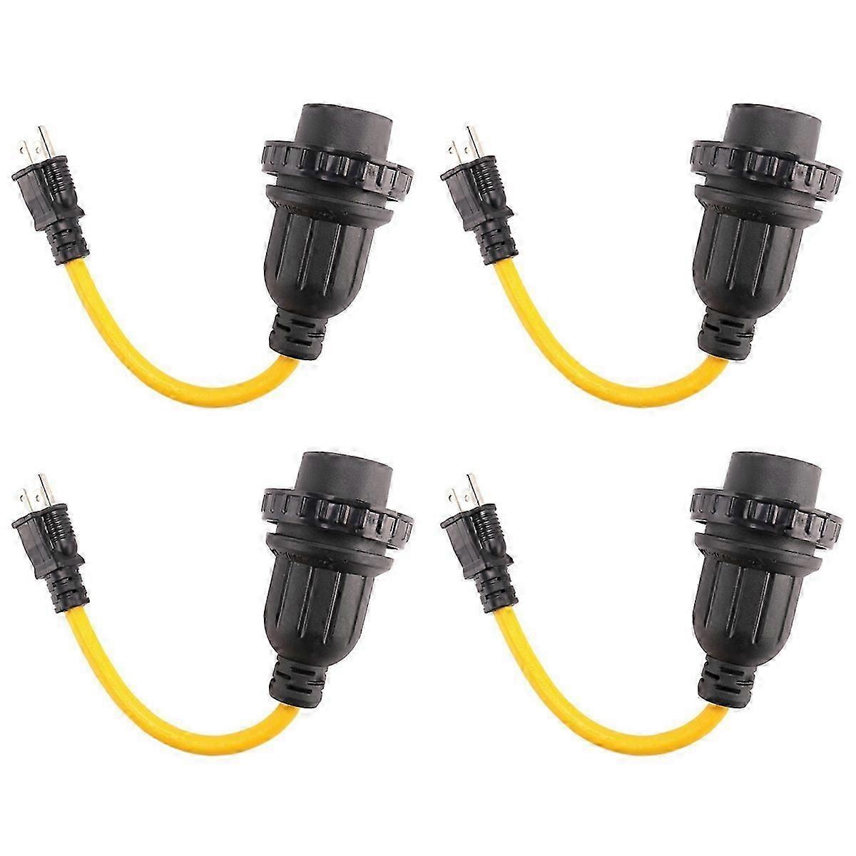 4X Nema 5-15P Male to L5-30R Female Power Adapter Cord,Generator 30 Amp to 15Amp Household Adapter