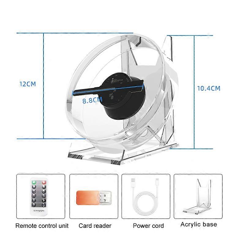 3D Fan Hologram Projector LED Sign Display Support Images and Video