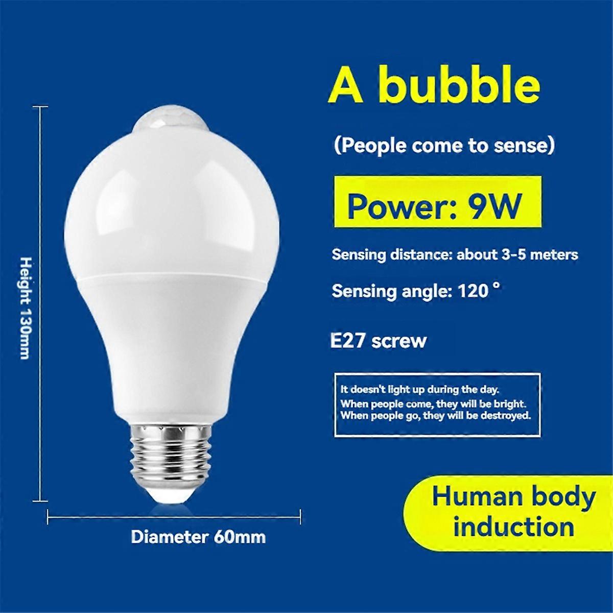 4PC E27 LED Motion Sensor Bulb LED Lamp PIR Sensor Light 12W