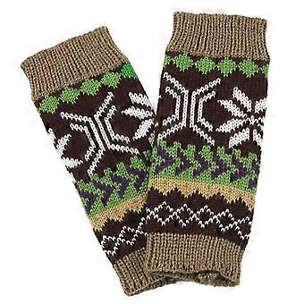 Kerst Vingerloze Handschoenen voor Vrouwen Mode Breien Manchetten Mouwen Festival Handschoenen Warme Wanten voor Volwassenen en Tieners Wit