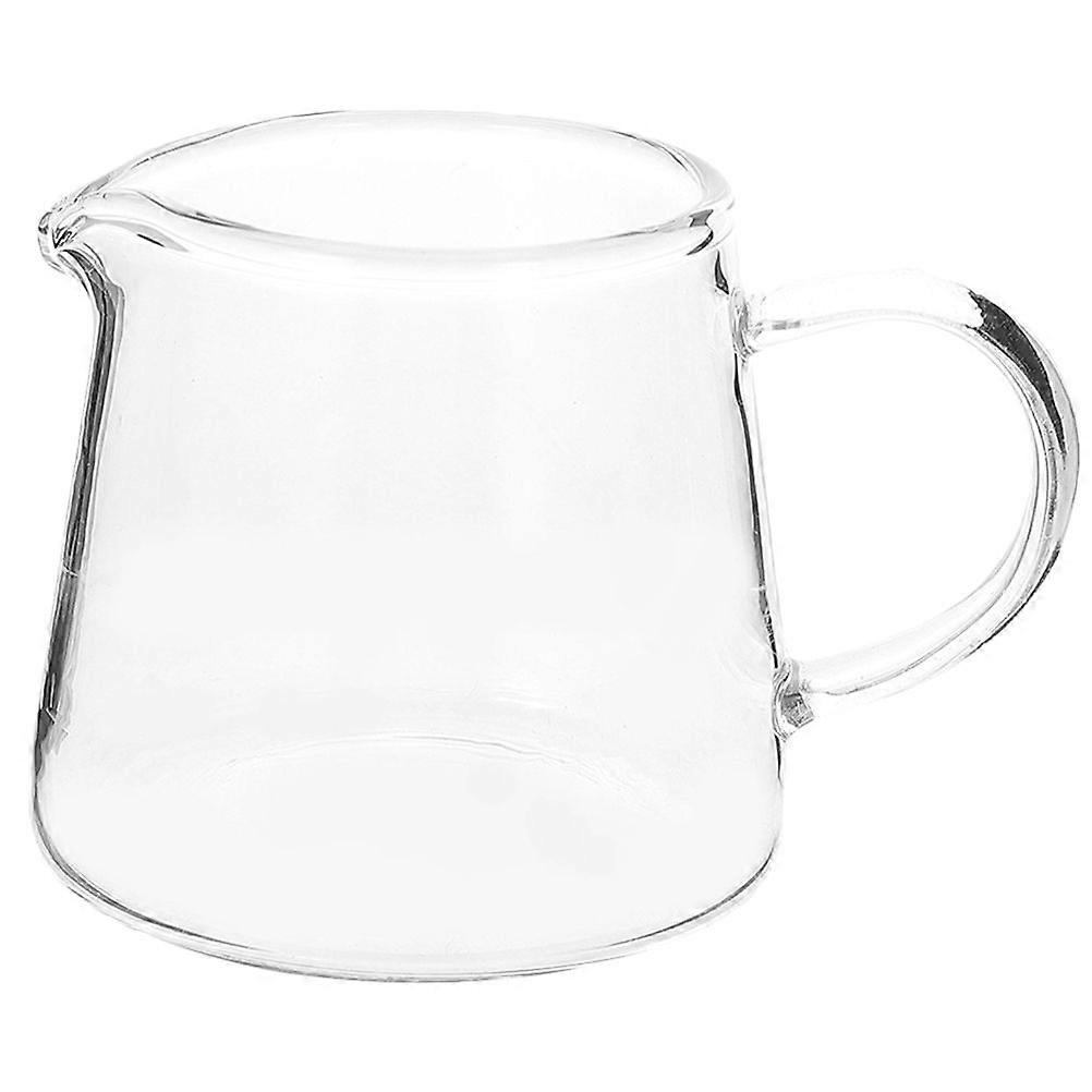 Tasse à lait en verre simple résistant à la chaleur Cafetière en verre transparent pichet crémier