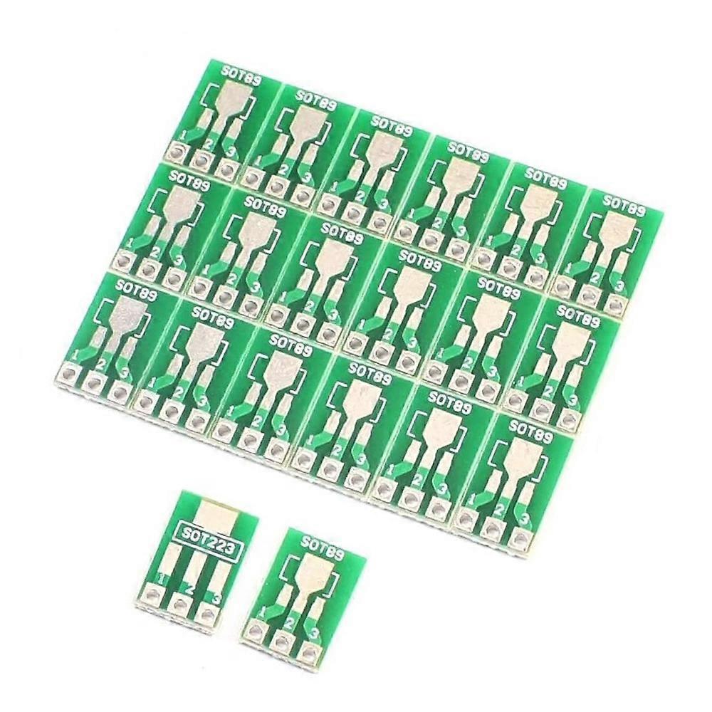 20Pcs SOT89 SOT223 to DIP PCB fer Board Pin Adapter Converter Double Sides 1.5mm 2.3mm to 2.54m