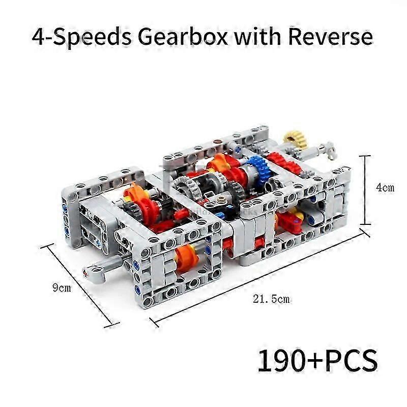 Moc V16 Engine Sequential Gearbox DIY Building Blocks Compatible with Prower Set
