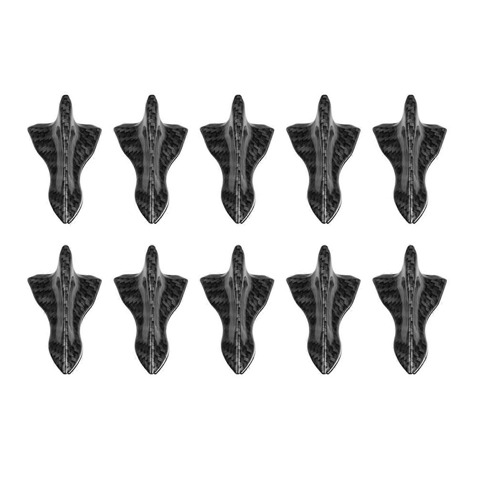 10Pcs Rear Bumper Canards Diffuser Splitter Spoiler Fin Lip Trim Universal Fit (Carbon Fiber Pattern) CB