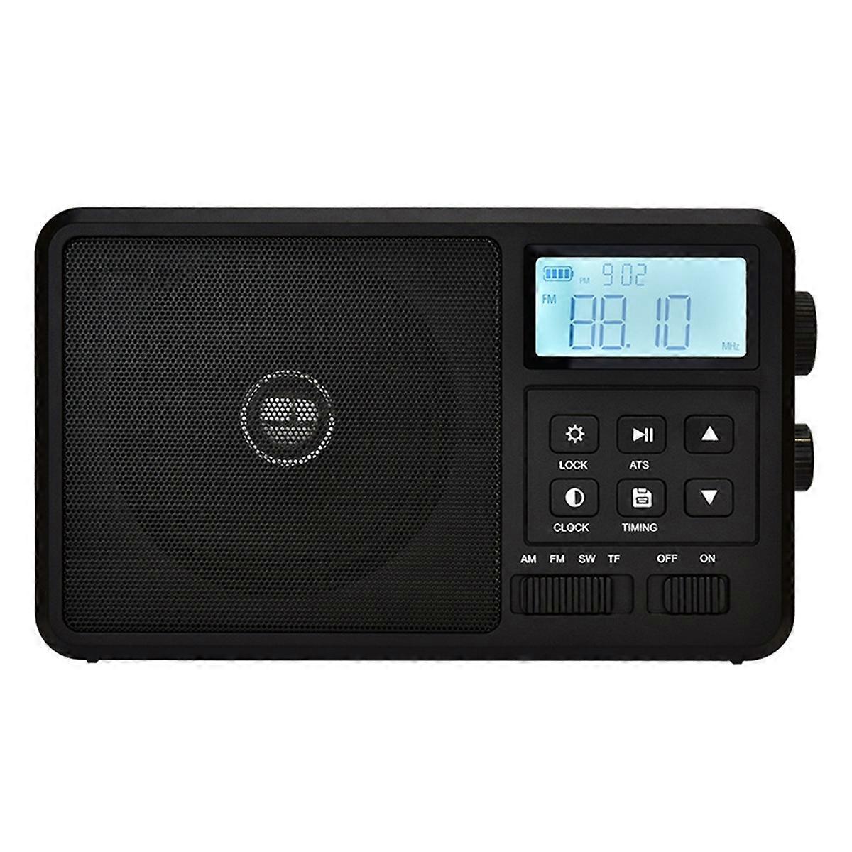 Radio Internet portable Meilleure réception Radios FM Bluetooth Haut-parleur Support d’écran LCD Réveil Minuterie de mise en veille Prise UE