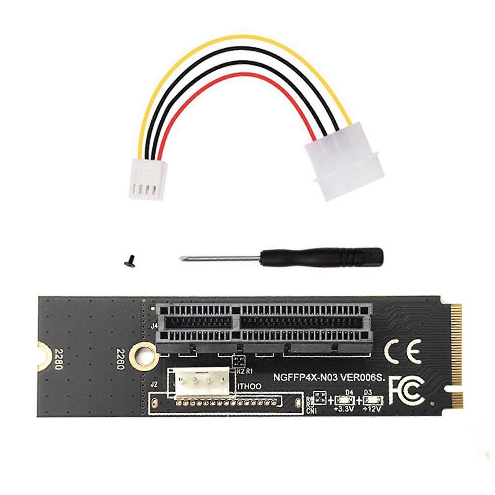 for M.2 for M -Key to PCI-e 1X 4X Adapter Card to NGFF 4X Signal for M.2 NVMe Le