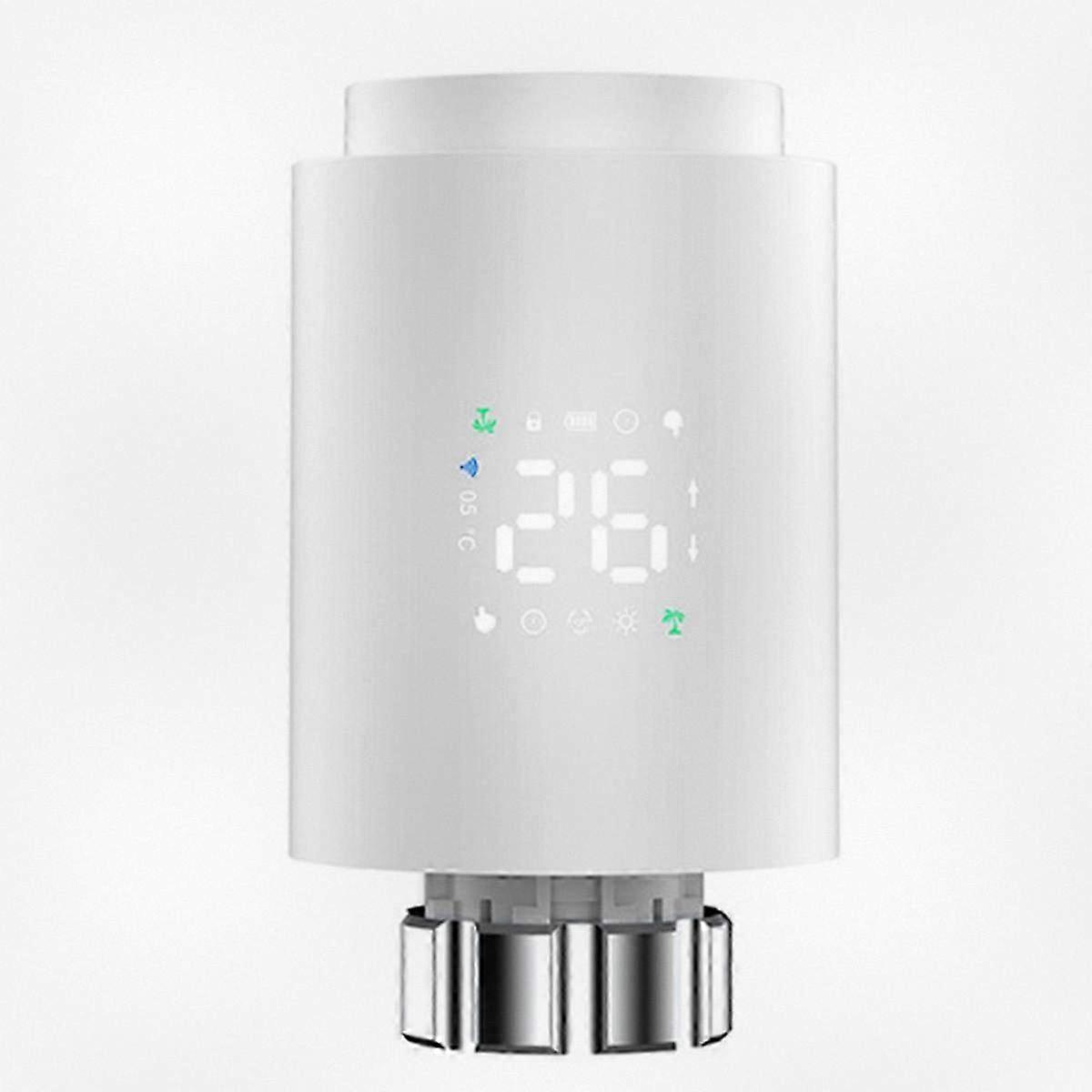 Smart Radiator Valve with Zigbee, Programmable Thermostat, App Control, White