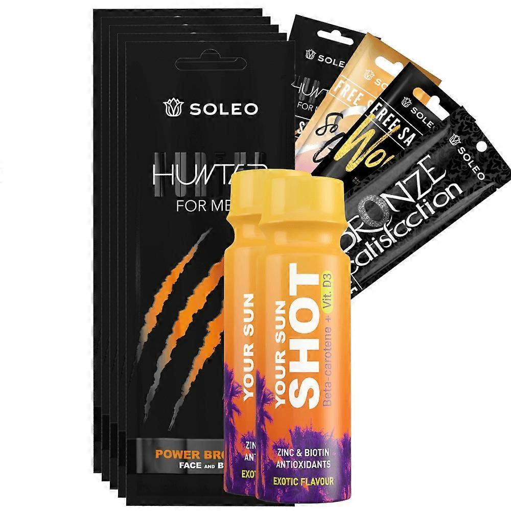 Soleo Hunter 5x15ml Bronzer For Men + Freebies