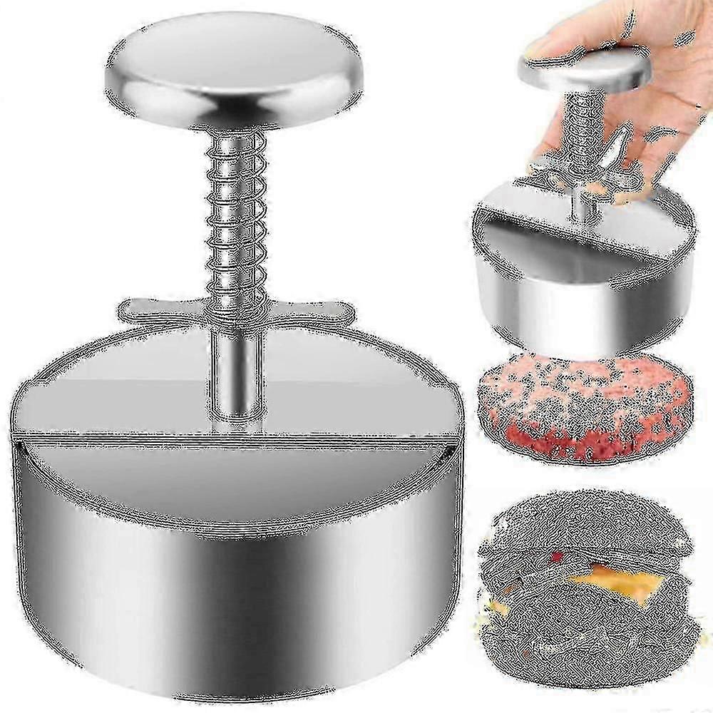 Burger Press, Stainless Steel Hamburger Press, Adjustable Hamburger Patty Maker1pcs