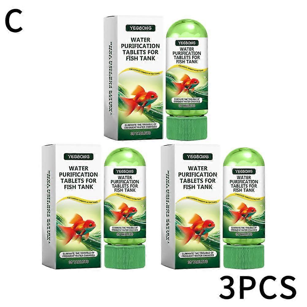 Aquarium Water Purification Tablets Fast Acting Clarifier Safe For Fish Plants Shrimp 35 Count