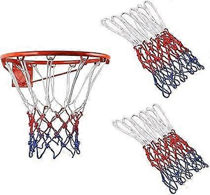 Multicolor Basketball Net, Basketball Net for Basketball, Heavy Duty Basketball Net, 12 Ring Basketball Net for Competition/Training/Entertainment - R