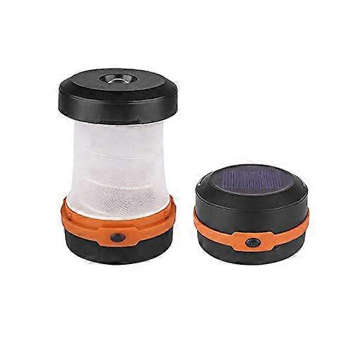 Solar Powered LED Camping Lantern With Built in 800mAh Battery Bank By  (Orange)