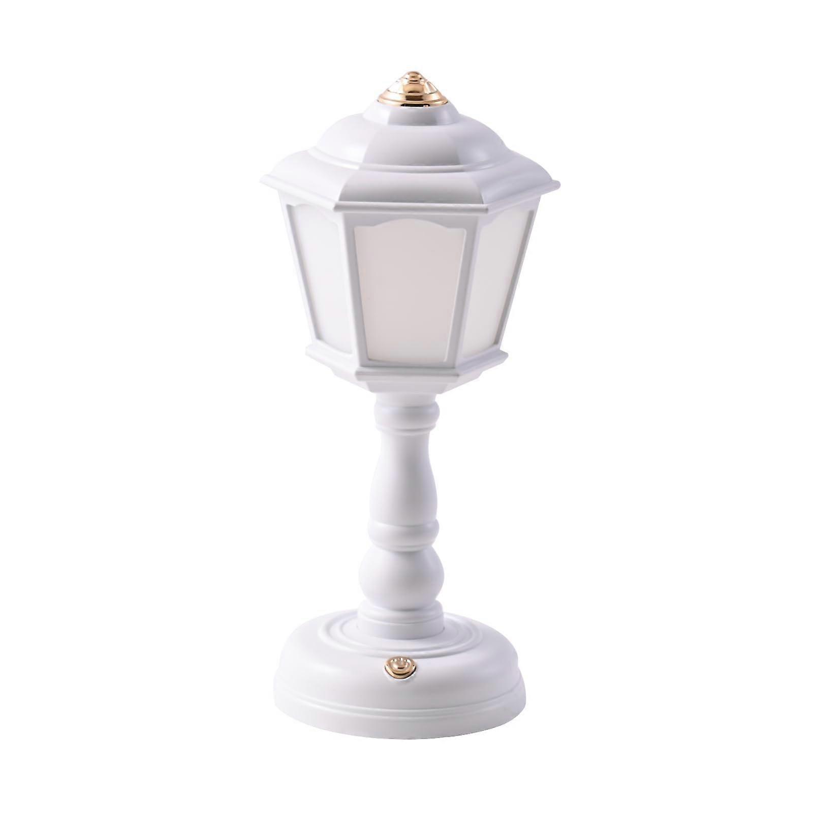 Mini Desk Lamp Vintage LED Dimmable Table Lamp with USB Charging Port and Sensitive Control, Eye-Caring White Office Lamp FGXYD-001