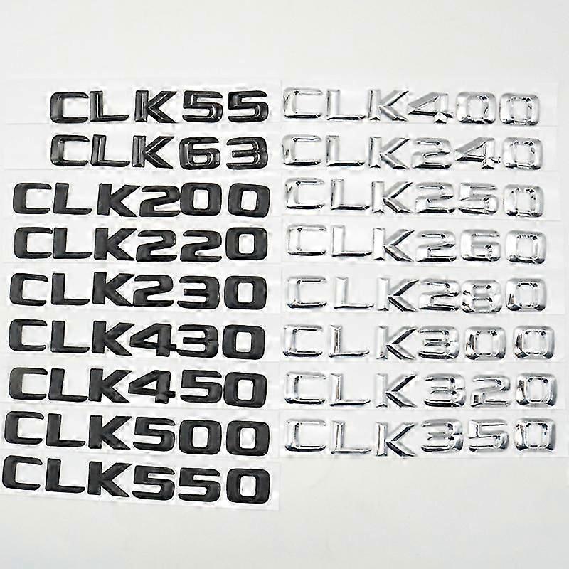 Number Letters Badge Emblem Rear Trunk Logo For CLK55 CLK63 CLK200 CLK220 CLK280 CLK320 CLK350 CLK430 CLK500