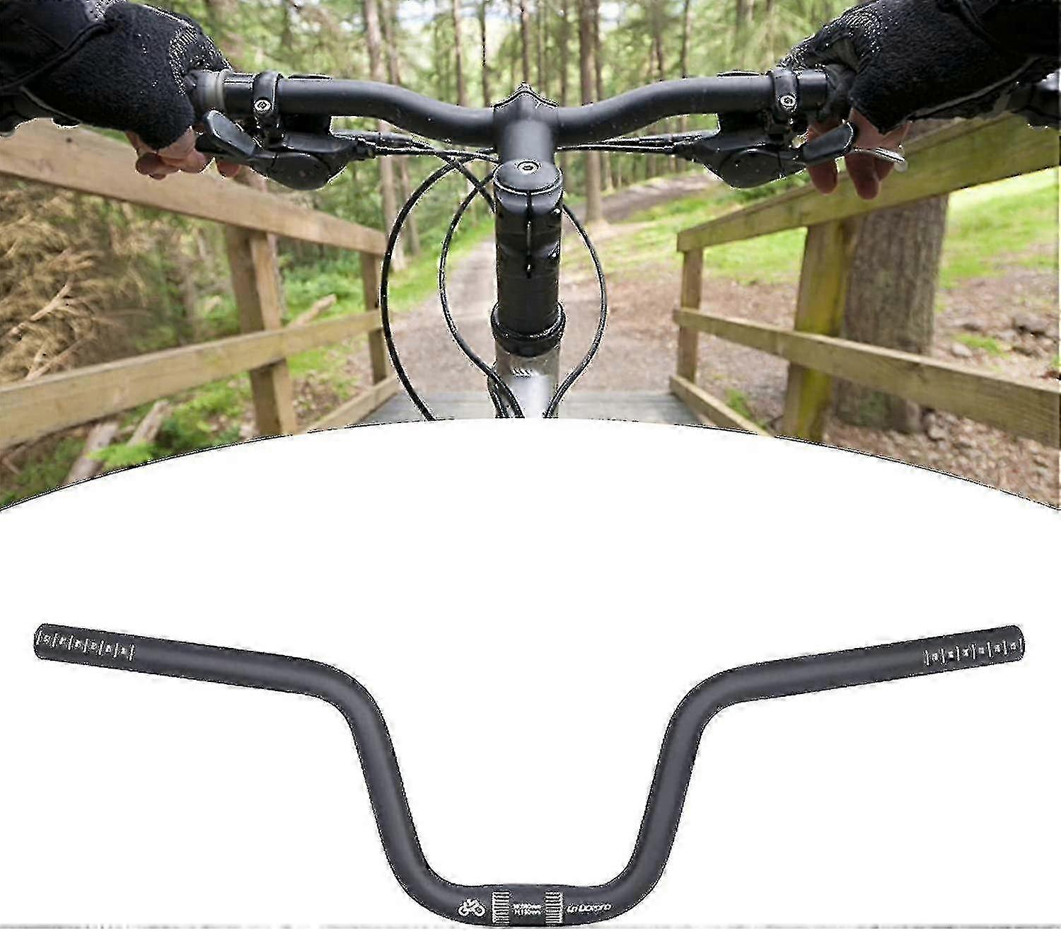 25.4mm handlebar for MTB, lightweight downhill riser H120mm | Fruugo UK