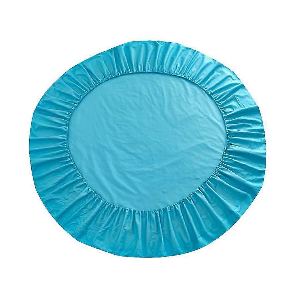 Pure Cotton Round Fitted Bed Sheet 200x200cm White Elasticated
