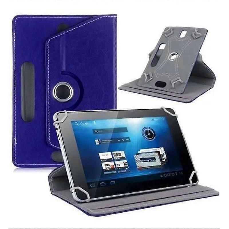 Universal 101 inch touchscreen tablet case 360 rotating stand holder Blue