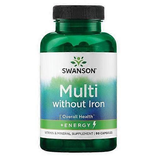 Swanson Vitamins Multi without Iron +Energy, 90 Caps