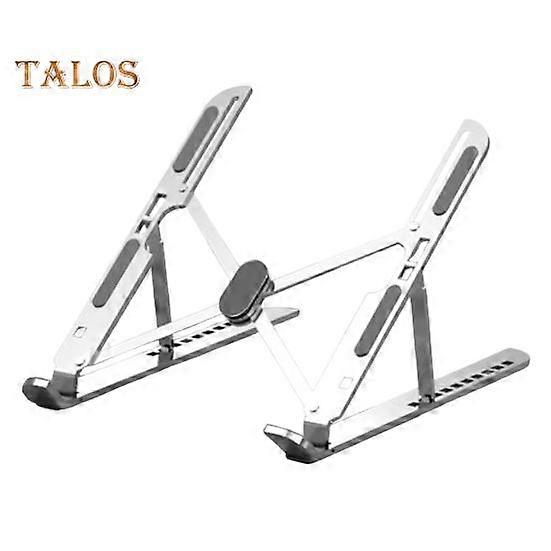 Laptop Stand Bracket with 10-Height Adjustable Foldable Design 10kg Load-Bearing Capacity Notebook Holder with Anti-Slip Pads