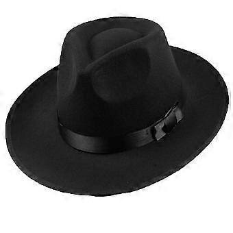 Sun Visor Homens Mulheres Hard Felt Wide Brim Fedora Panamá Hat Autumn Vintage Cap