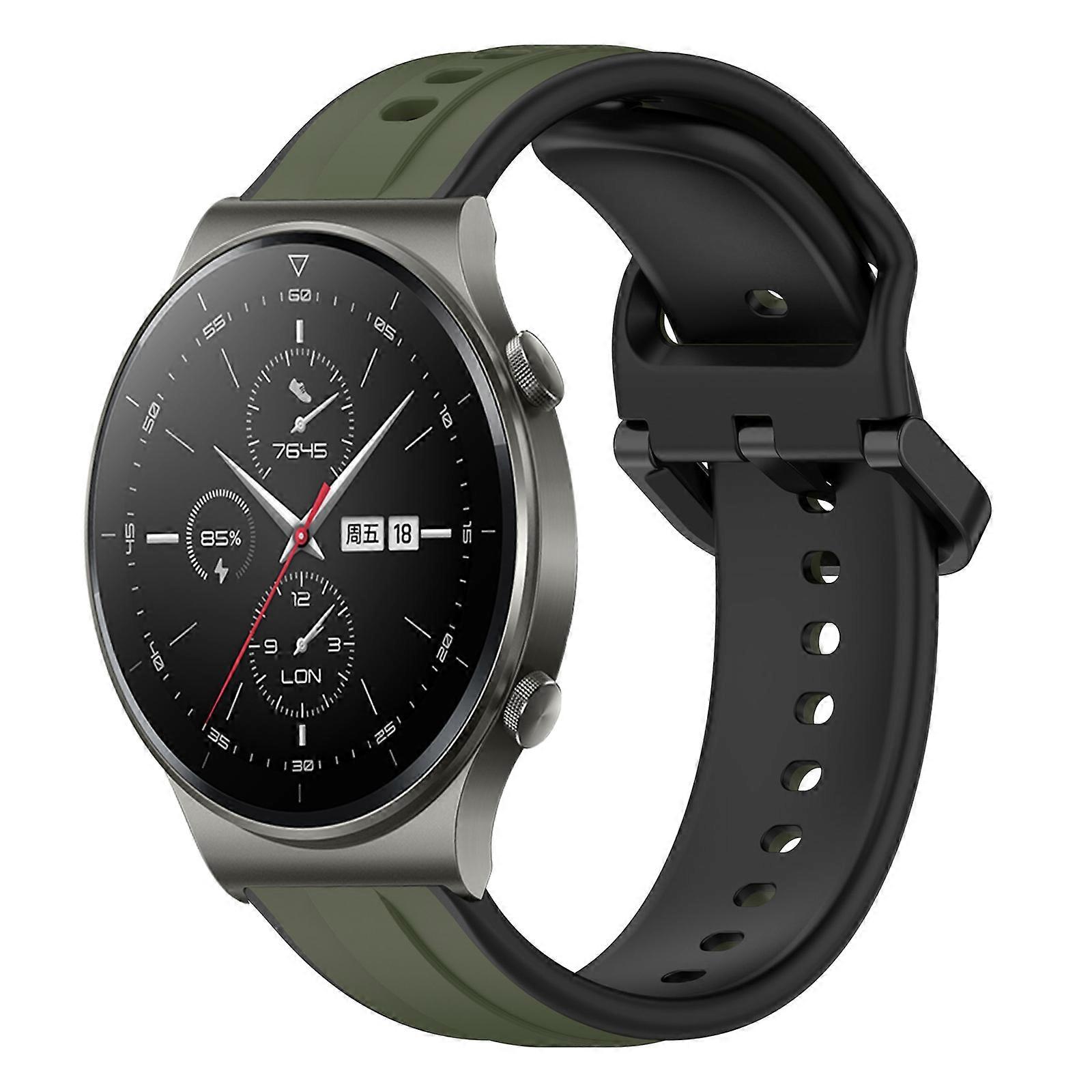 For Huawei GT2 Pro 22mm Convex Loop Two-Color Silicone Watch Band