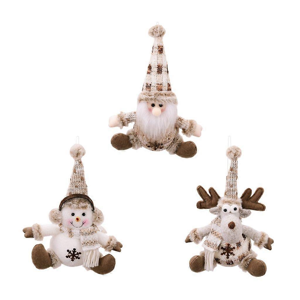 Practical Knitted Christmas Ornament for Window Wall and Table Decoration