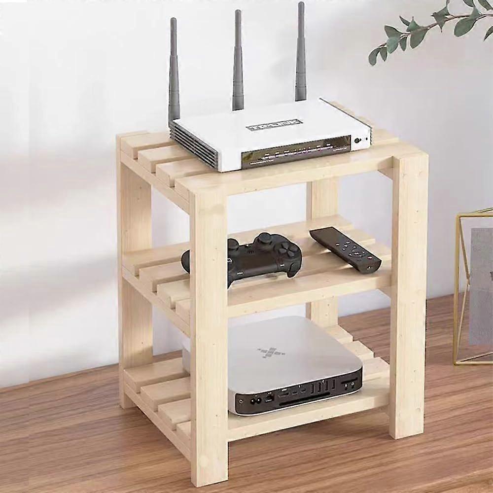 2025 Latest Model  Solid Wood Multi-Layer Wireless Router Heat Dissipation Rack
