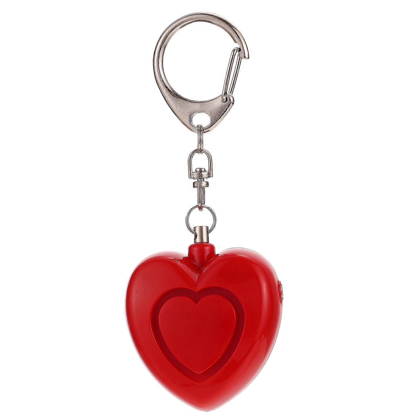 Safe Sound Personal Alarm Heart Shaped Personal Security Alarm Keychain with Lights
