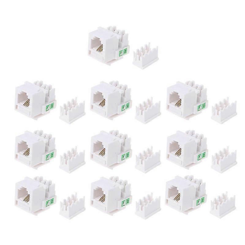 Tool-free Telephone Module RJ11 CAT3 Voice Module Adapter Connector Cable 10pcs