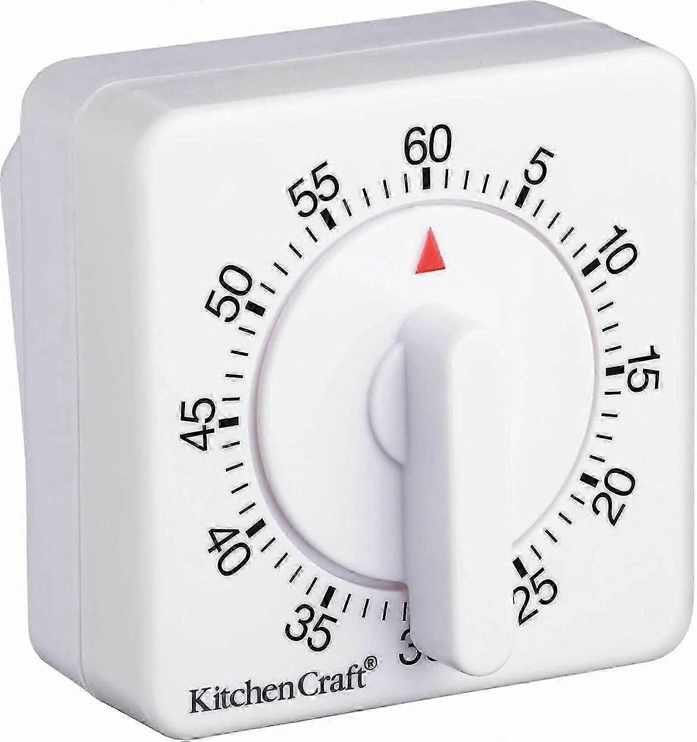 1pc Kitchen Timer, 60 minutes, White