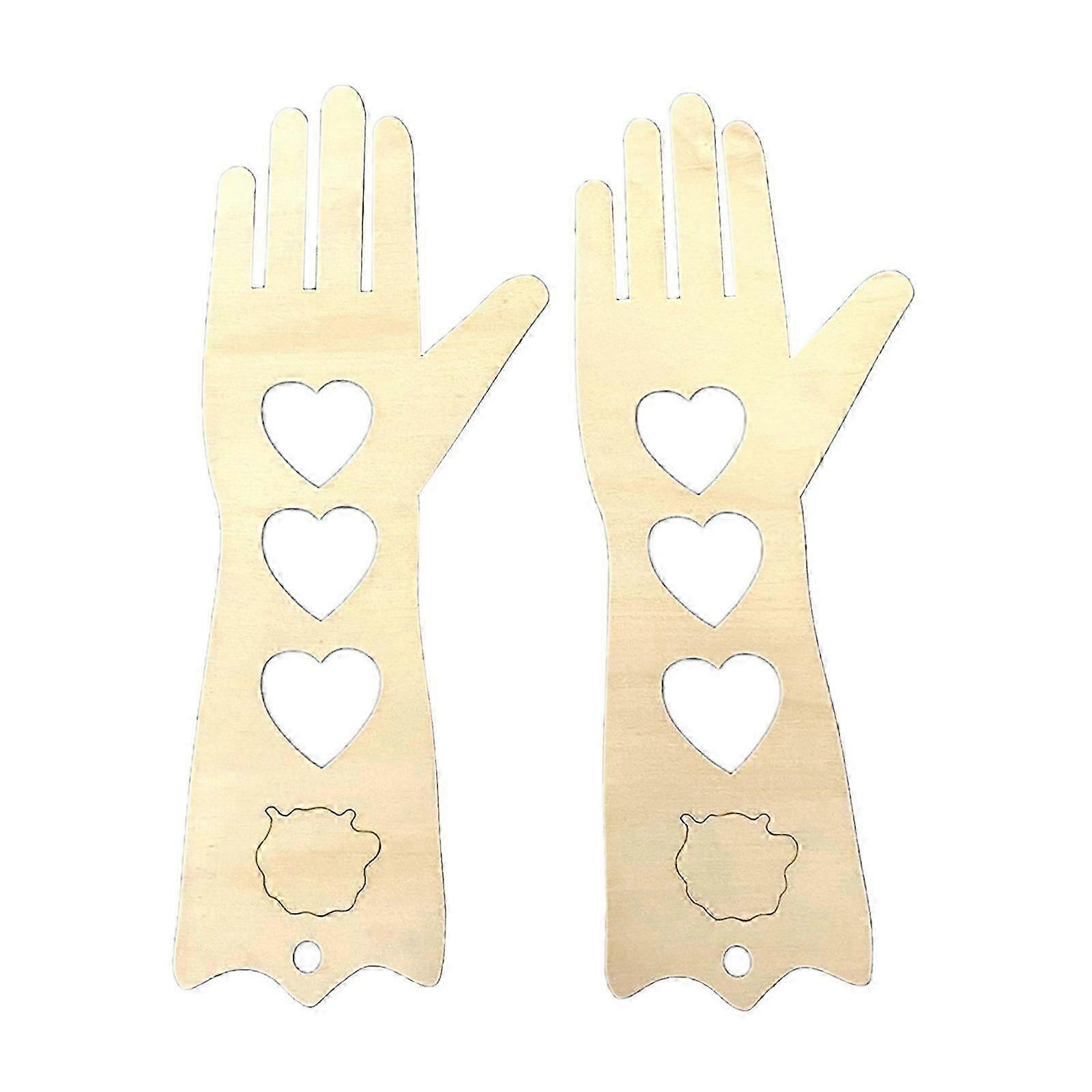 2x Wooden Blockers Gloves Display Hand Tool for Beginners