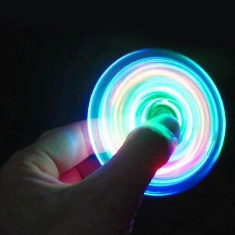 Lysande LED-ljusspinner Hand Top Spinners Glow In Dark Light Edc Figet Spinner