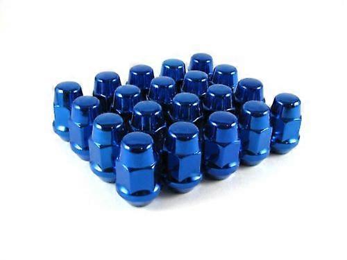 20 Blue Bulge Acorn Lug 12x1.25 Nuts Thread Size 3/4' Hex
