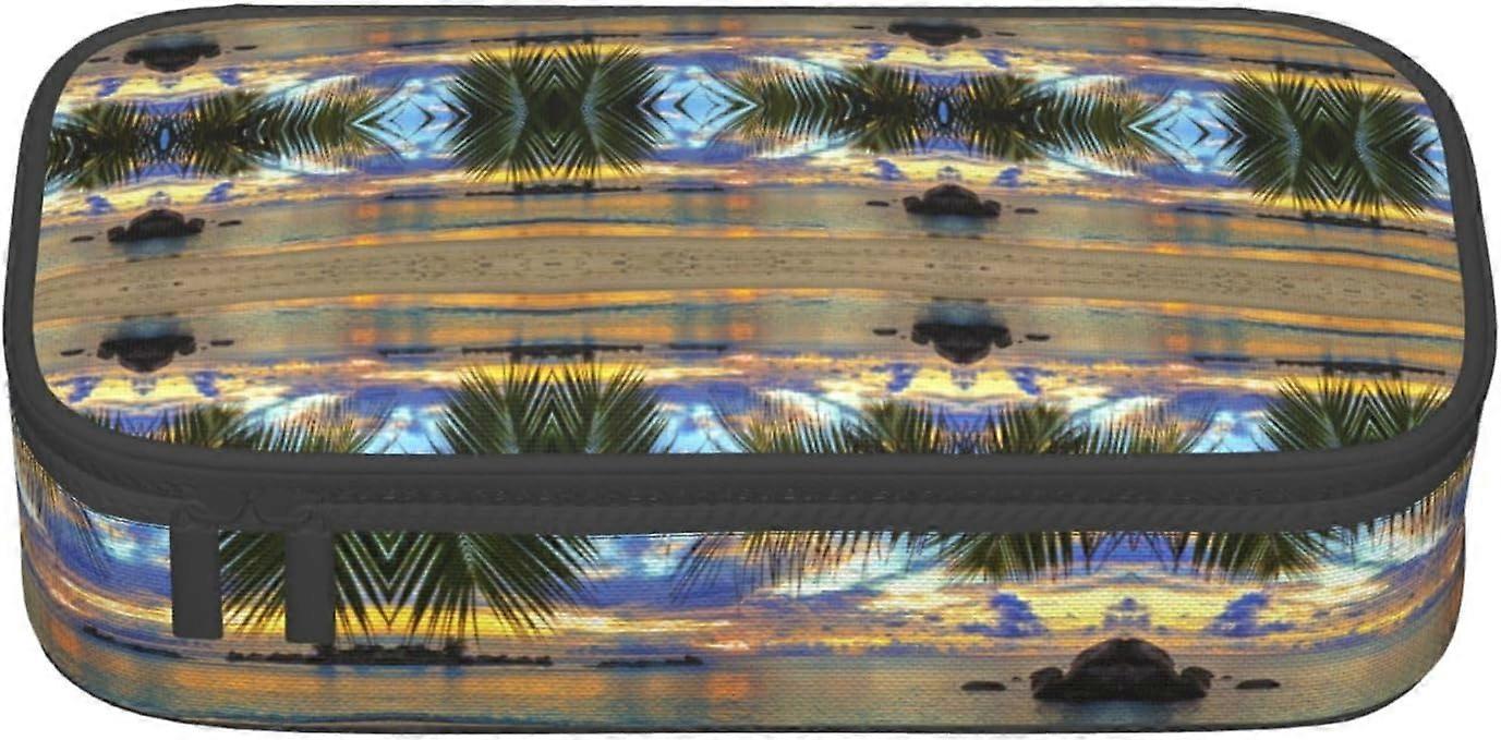 Sunset at The Beach Durable Large Capacity Pencil Case with Multiple Compartments