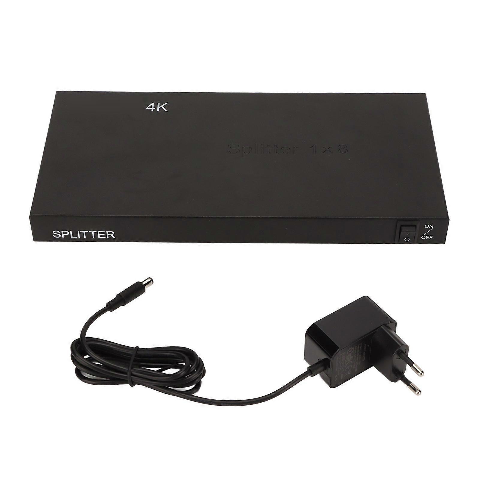 HD Multimedia Interface Splitter 4K 1x8 Sound Video Distributor with Charger PS3 4 5 for Switch TV Monitor PC
