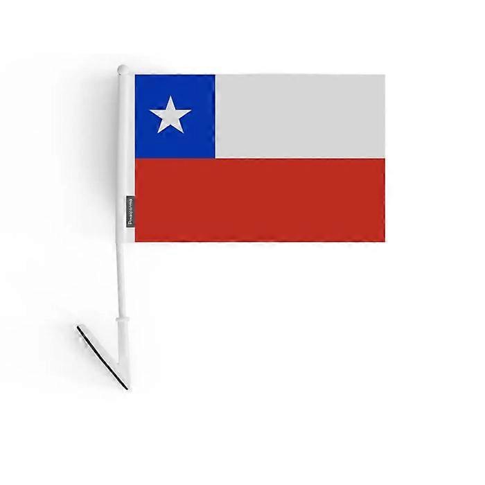 Adhesive Flag - Chile - 14 x 21 cm - Polyester - Lightweight - Double-sided