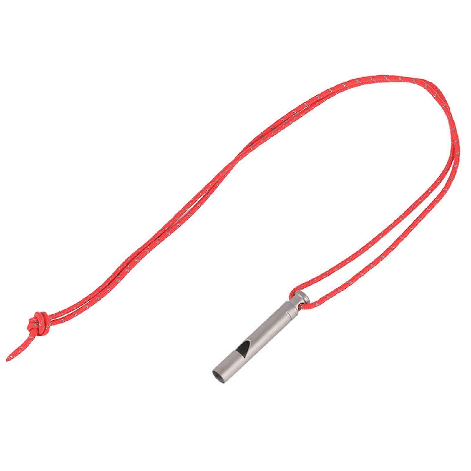 Light weights Titaniums Signal Whistle With Cord Portable Waterproof Whistle Outdoor Emergencies Whistle Pocket Tool