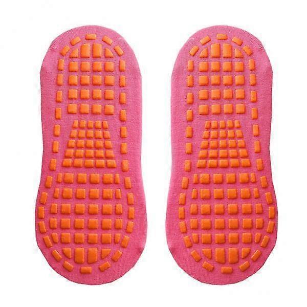 3xNon-slip Floor Socks Rose Red