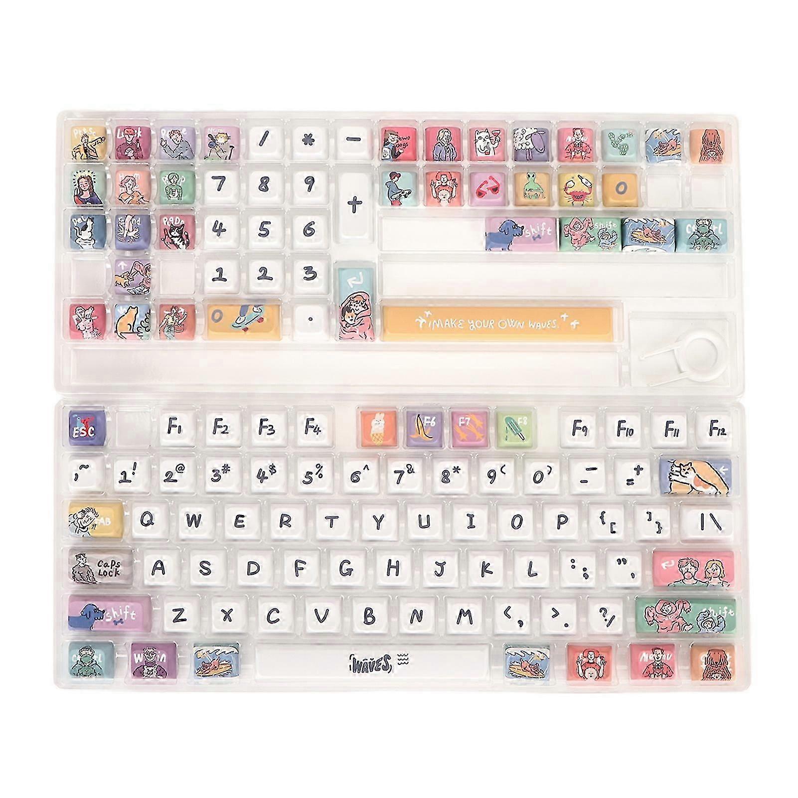 Mechanical Keyboard Keycaps 123 Key for XDA Like Height Ergonomic Oil Resistant Coating Colorfast PBT Custom Keycaps