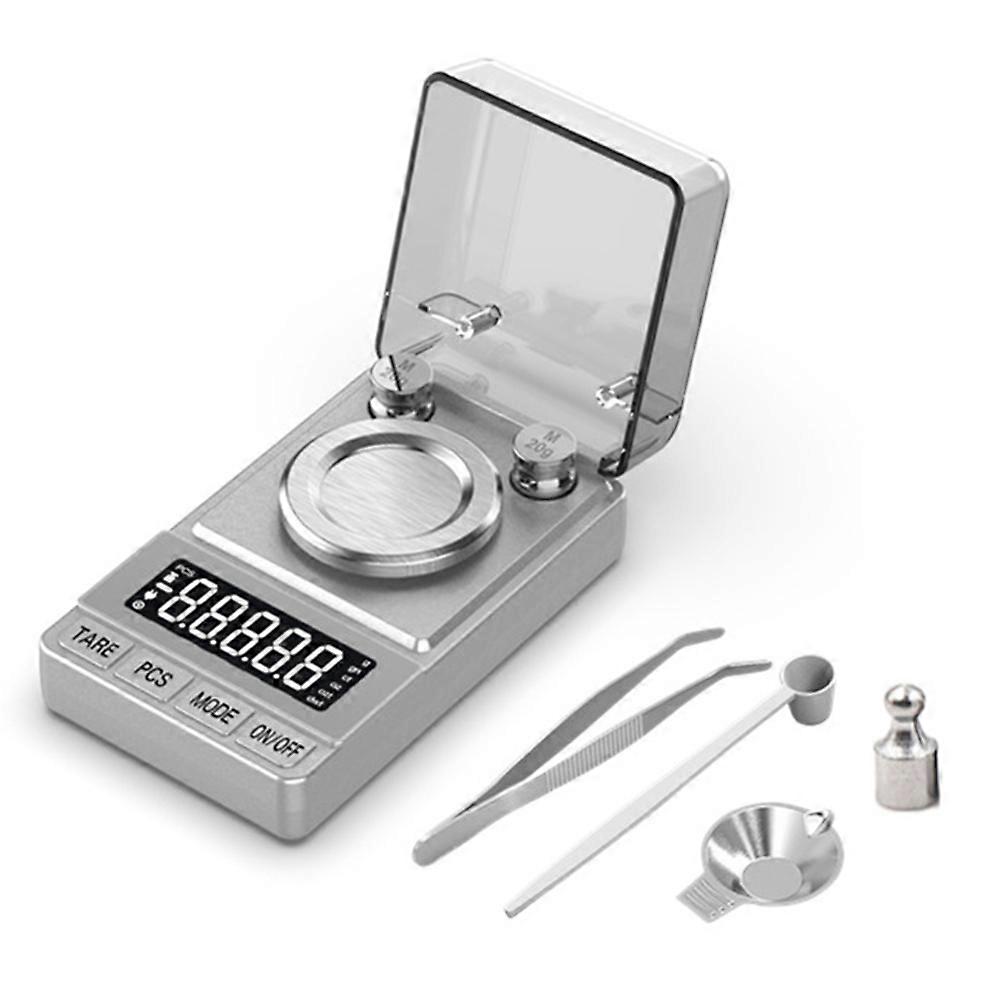 Portable Digital Scale 50g/0.001g High Precision Jewelry Gold Powder Scale with Calibration Weights