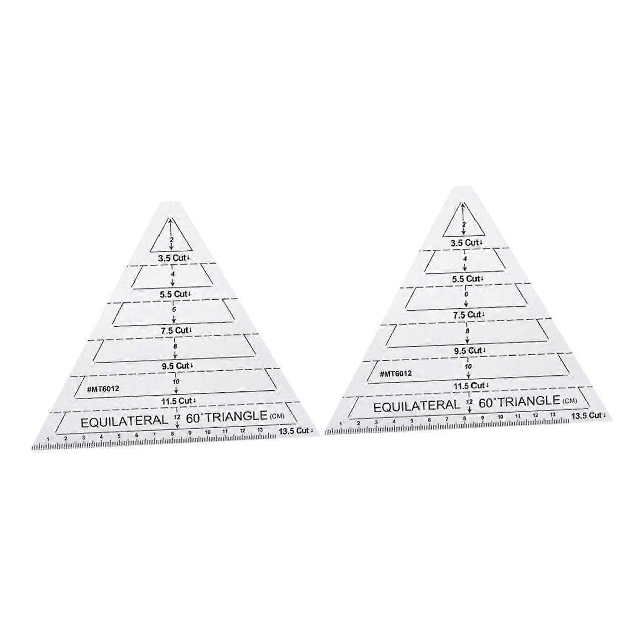 2 Sets Ruler Right Angle Square Quilting Clear Ruler Craft Templates Tool