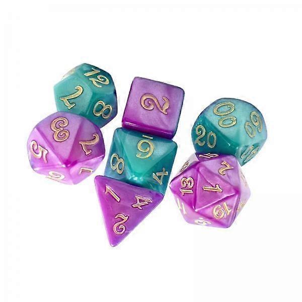 2x7Pcs Polyhedral Dice D4 and D6 D8 D10 D12 D20 for Role Playing Gift Party