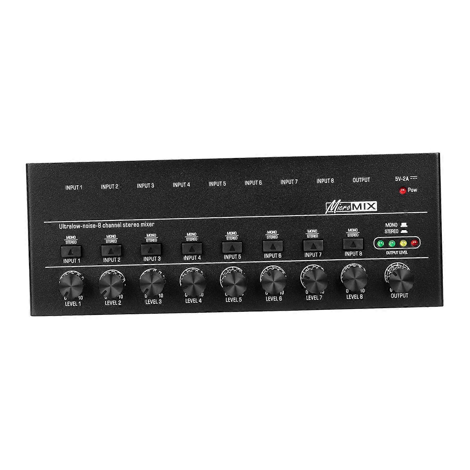 8 Input Audio Mixer Digital Console for Mixing Instrument Studio Small Clubs