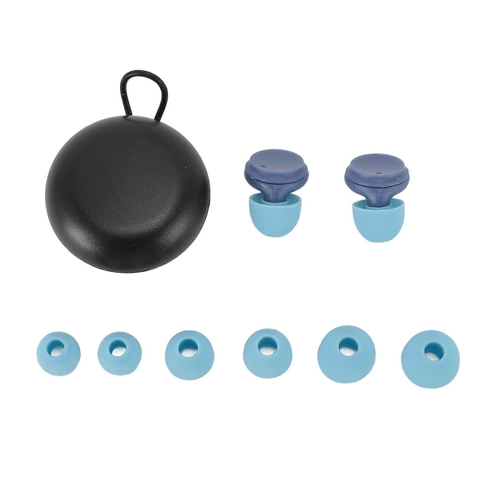 Noise Reducing Earplugs 3 Volume Modes Adjustable Reusable Hearing Protection Ear Plugs for Sleeping Sound Blocking Blue 