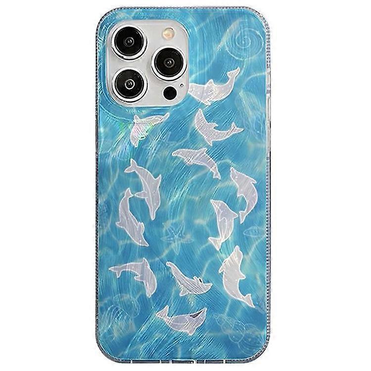 Compatible For iPhone 13 Pro Max Case IMD Dolphin Anti-Fall PC+TPU Phone Case