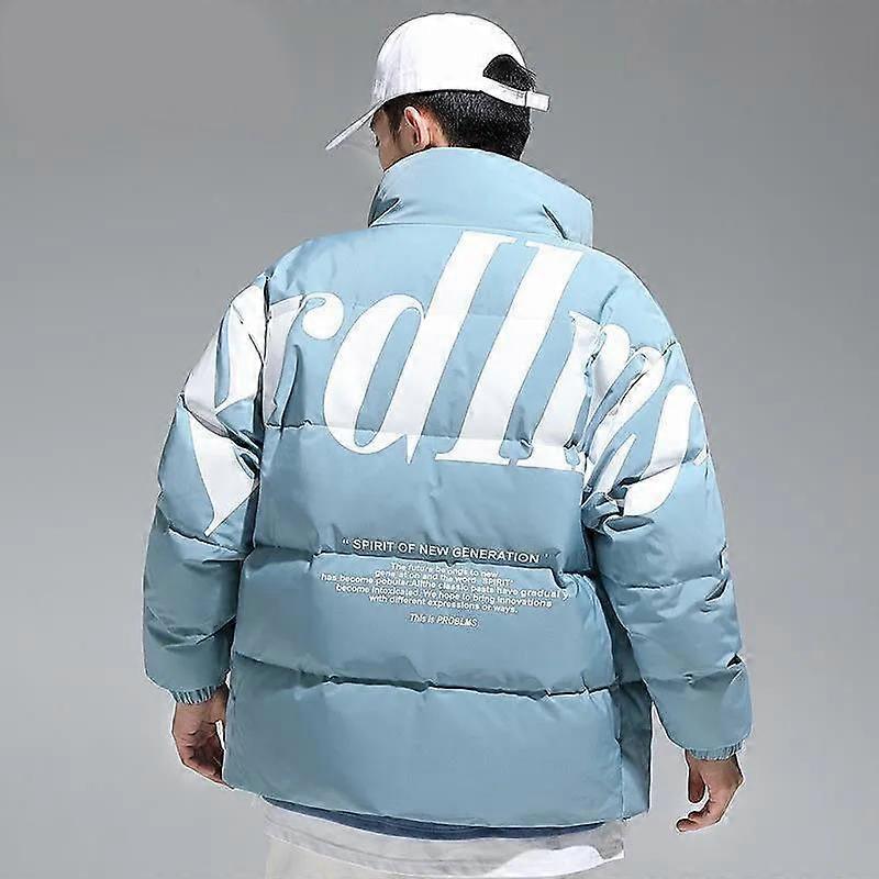 Men's Bread Jacket Winter Down Jacket Thickened Warm Coat Letter Printing Down Coat