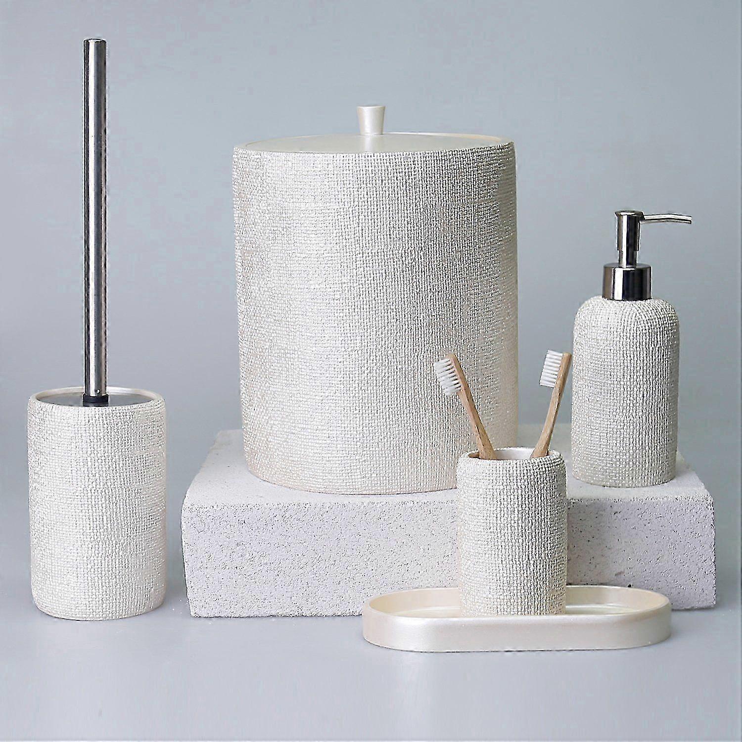 5-Piece Natural Pearl Bathroom Set