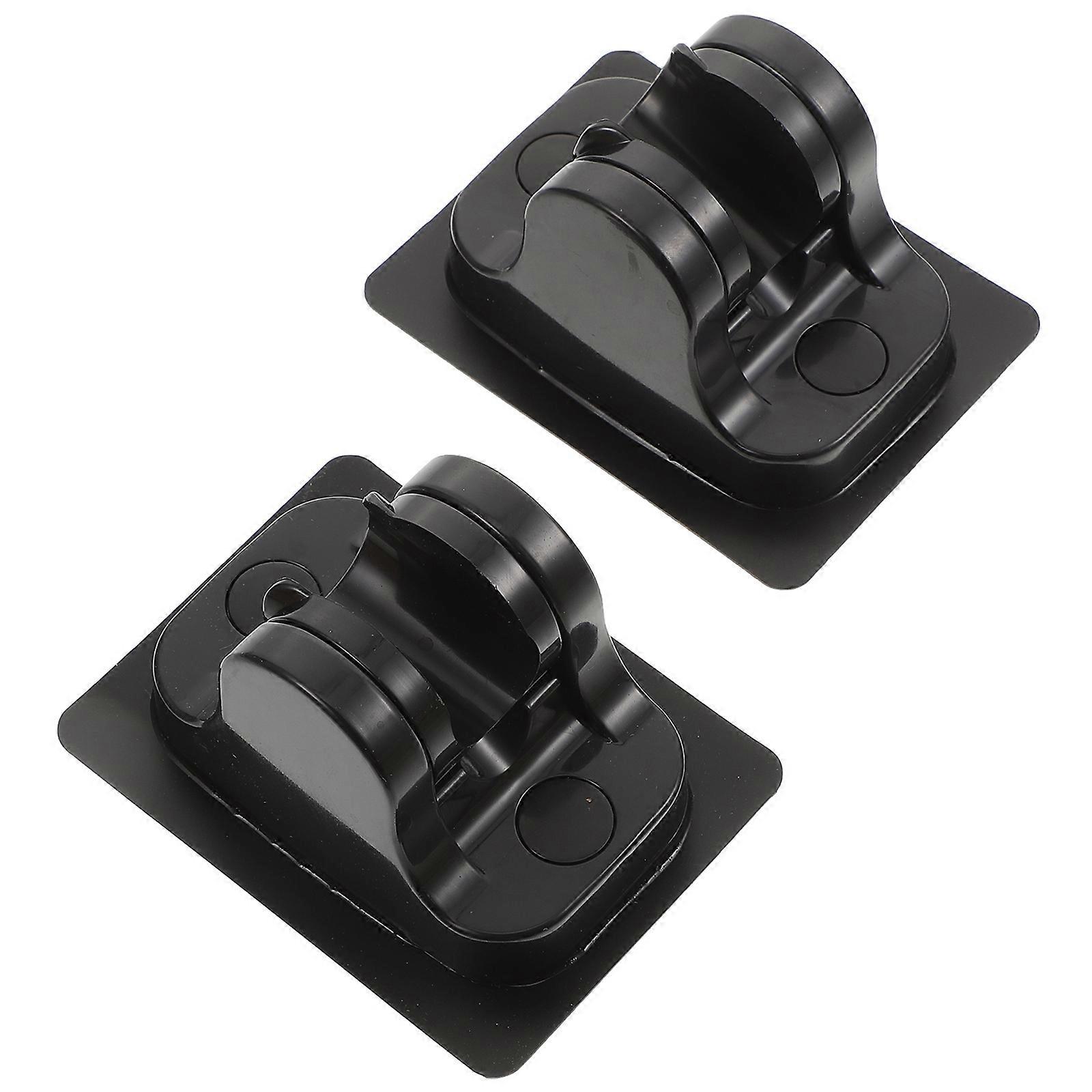 Black Shower Head Holder Adjustable Shower Bracket for Bathroom 2Pcs