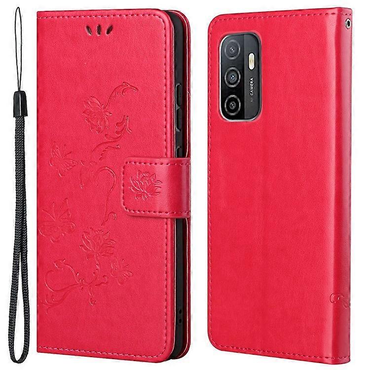 Imprinted Butterflies Flower Wallet Function Phone Case PU Leather Protective Phone Stand Shell Compatible For Samsung Galaxy A53